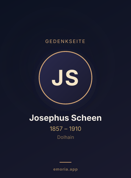 Gedenkportrait von Josephus Scheen