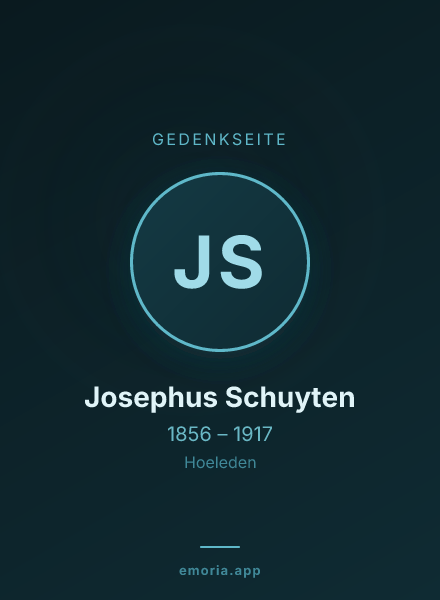 Gedenkportrait von Josephus Schuyten