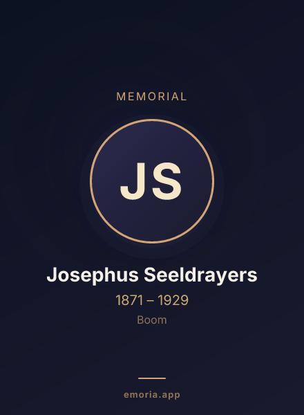 Memorial portrait of Josephus Seeldrayers