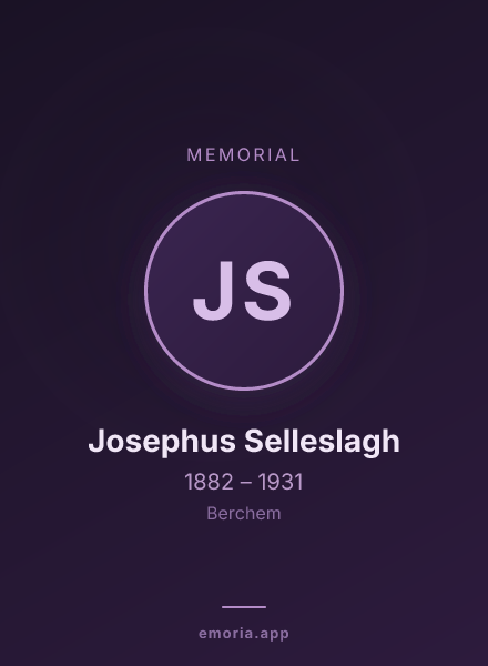 Memorial portrait of Josephus Selleslagh