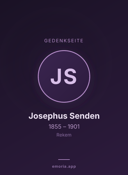Gedenkportrait von Josephus Senden