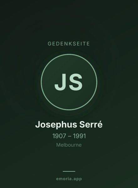 Gedenkportrait von Josephus Serré