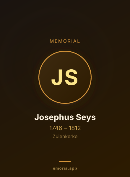 Memorial portrait of Josephus Seys