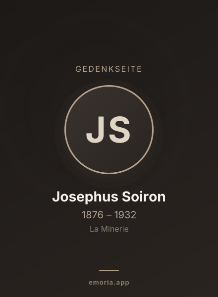 Gedenkportrait von Josephus Soiron