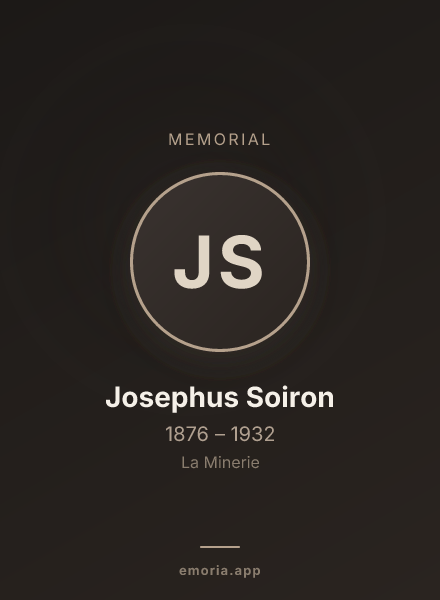 Memorial portrait of Josephus Soiron