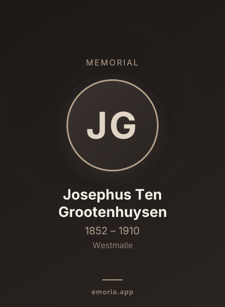 Memorial portrait of Josephus Ten Grootenhuysen