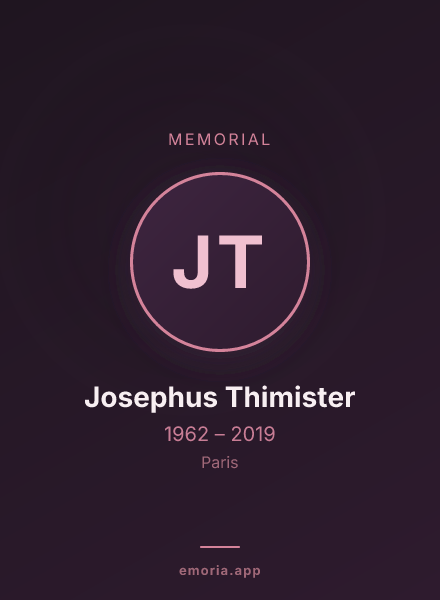 Memorial portrait of Josephus Thimister
