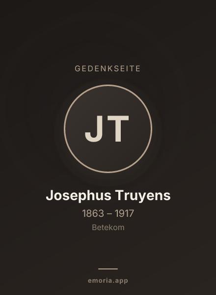 Gedenkportrait von Josephus Truyens