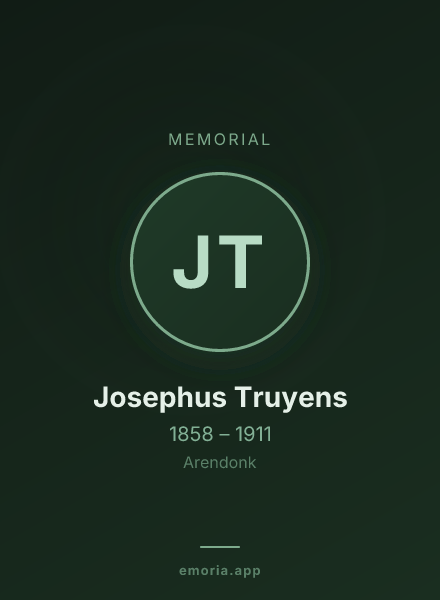 Memorial portrait of Josephus Truyens