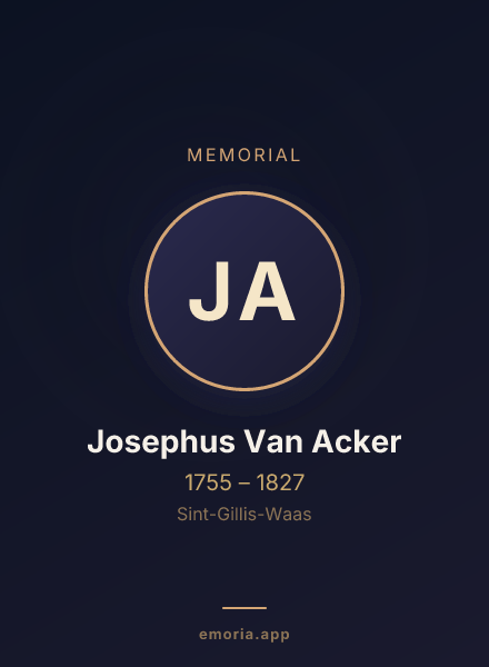Memorial portrait of Josephus Van Acker