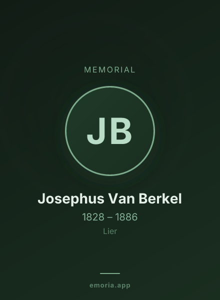 Memorial portrait of Josephus Van Berkel