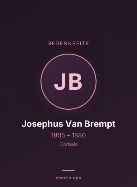 Gedenkportrait von Josephus Van Brempt