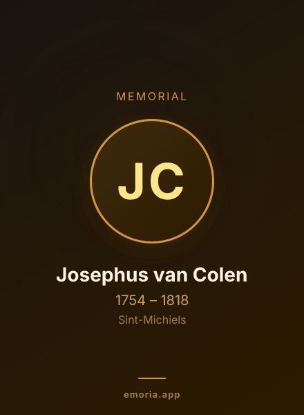 Memorial portrait of Josephus van Colen