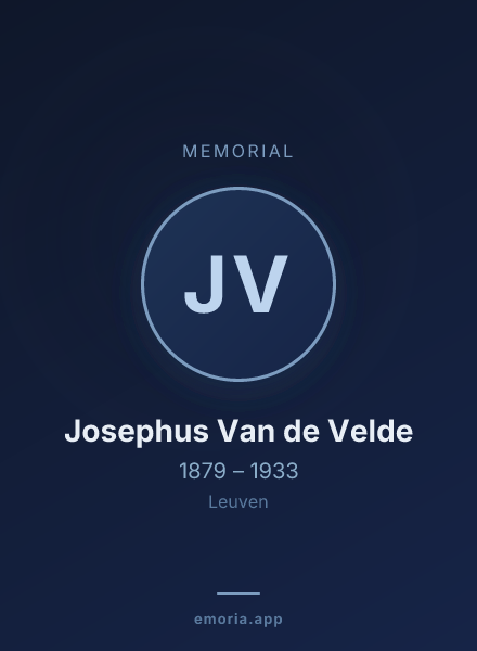 Memorial portrait of Josephus Van de Velde