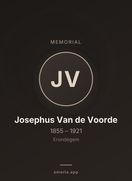 Memorial portrait of Josephus Van de Voorde