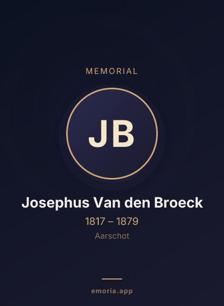 Memorial portrait of Josephus Van den Broeck