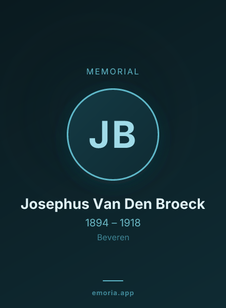 Memorial portrait of Josephus Van Den Broeck