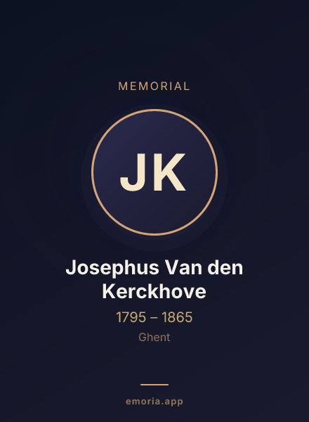 Memorial portrait of Josephus Van den Kerckhove