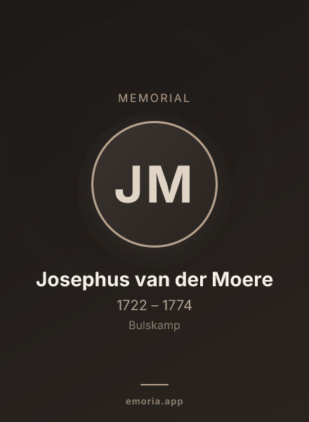 Memorial portrait of Josephus van der Moere
