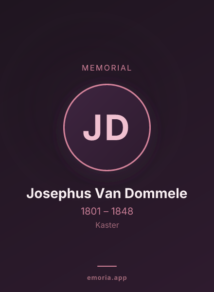 Memorial portrait of Josephus Van Dommele