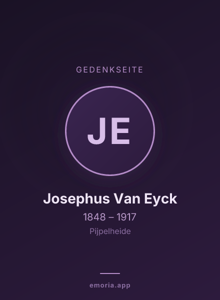 Gedenkportrait von Josephus Van Eyck