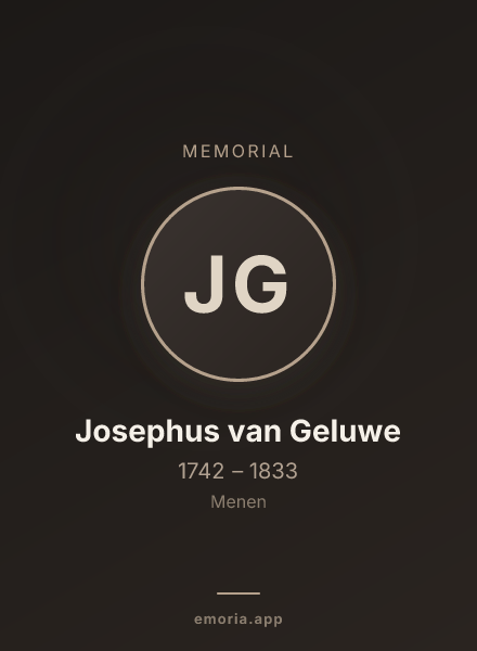 Memorial portrait of Josephus van Geluwe