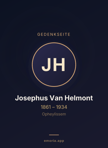 Gedenkportrait von Josephus Van Helmont