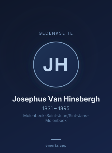 Gedenkportrait von Josephus Van Hinsbergh