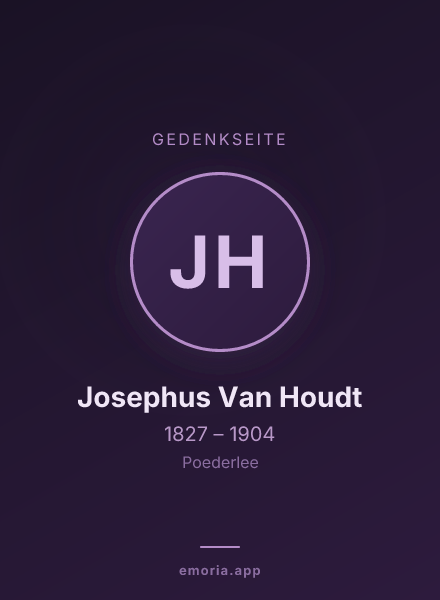 Gedenkportrait von Josephus Van Houdt