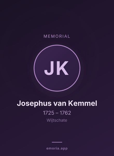 Memorial portrait of Josephus van Kemmel