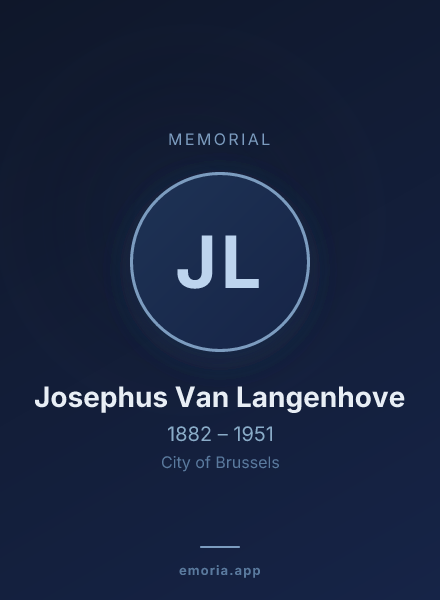 Memorial portrait of Josephus Van Langenhove