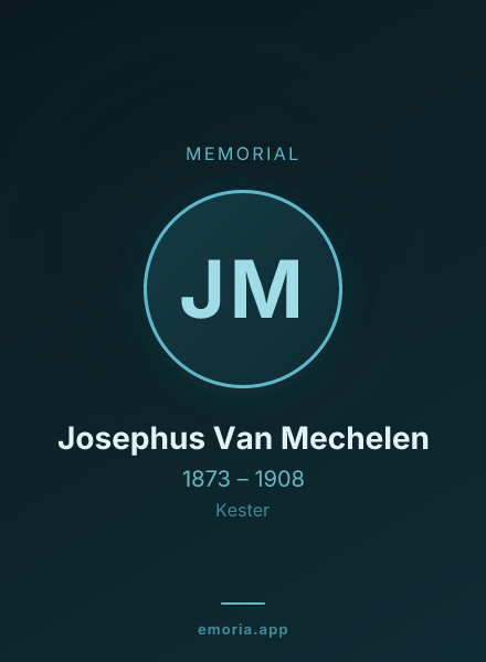 Memorial portrait of Josephus Van Mechelen
