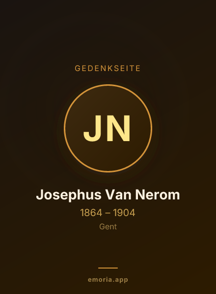 Gedenkportrait von Josephus Van Nerom