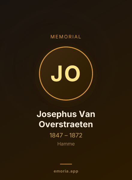 Memorial portrait of Josephus Van Overstraeten