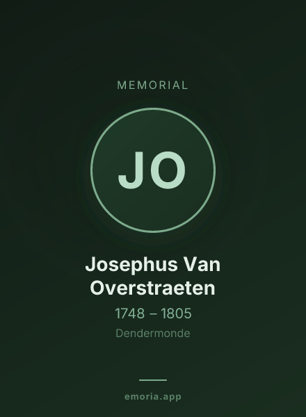Memorial portrait of Josephus Van Overstraeten