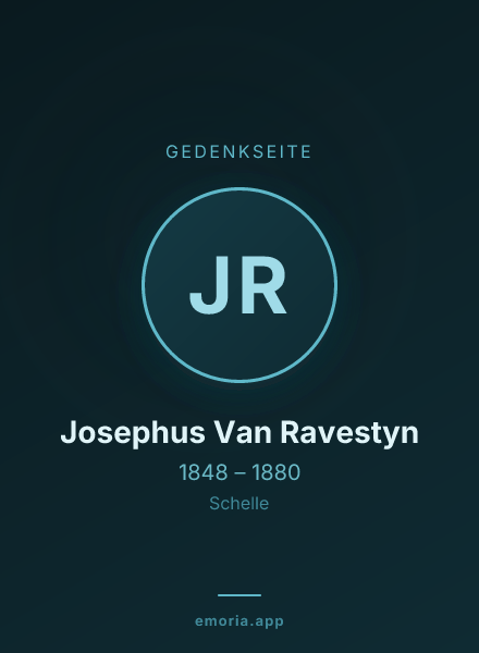 Gedenkportrait von Josephus Van Ravestyn