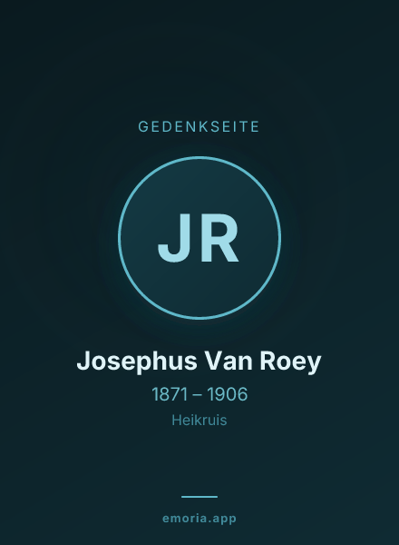 Gedenkportrait von Josephus Van Roey