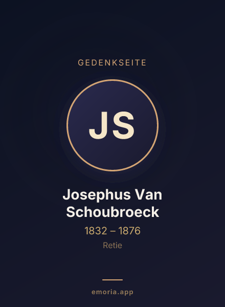Gedenkportrait von Josephus Van Schoubroeck
