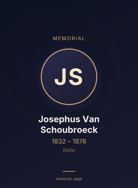 Memorial portrait of Josephus Van Schoubroeck