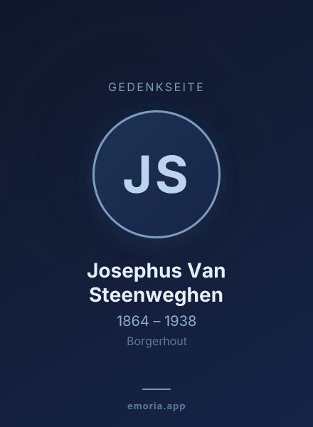 Gedenkportrait von Josephus Van Steenweghen