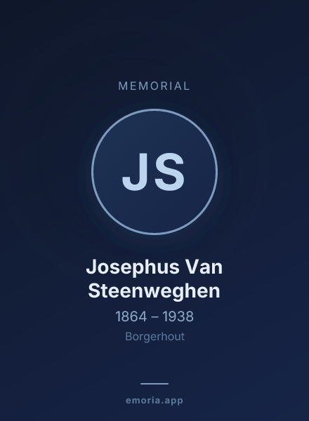 Memorial portrait of Josephus Van Steenweghen