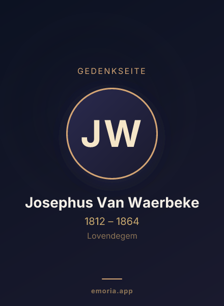 Gedenkportrait von Josephus Van Waerbeke