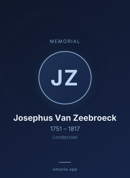 Memorial portrait of Josephus Van Zeebroeck
