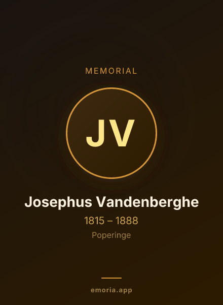 Memorial portrait of Josephus Vandenberghe