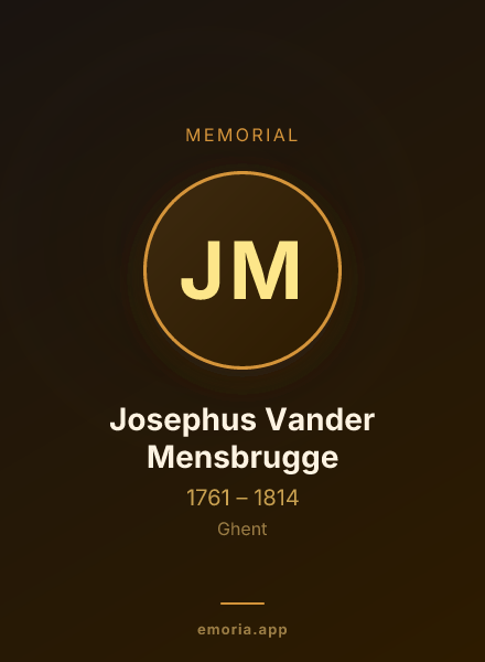 Memorial portrait of Josephus Vander Mensbrugge