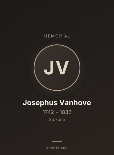 Memorial portrait of Josephus Vanhove