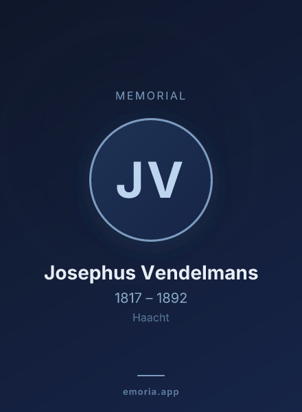Memorial portrait of Josephus Vendelmans