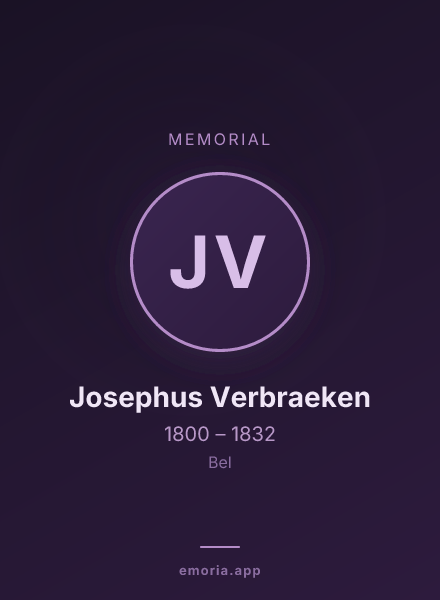 Memorial portrait of Josephus Verbraeken