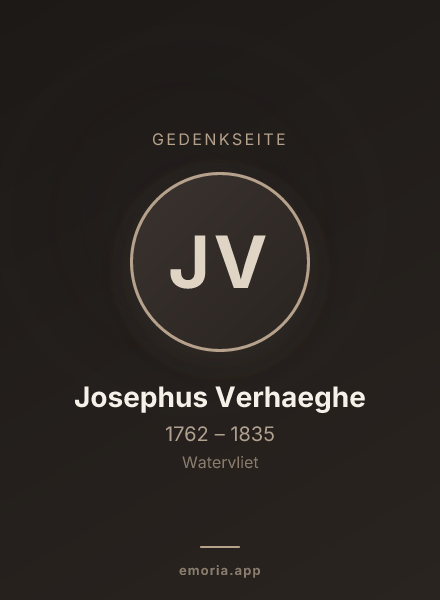 Gedenkportrait von Josephus Verhaeghe