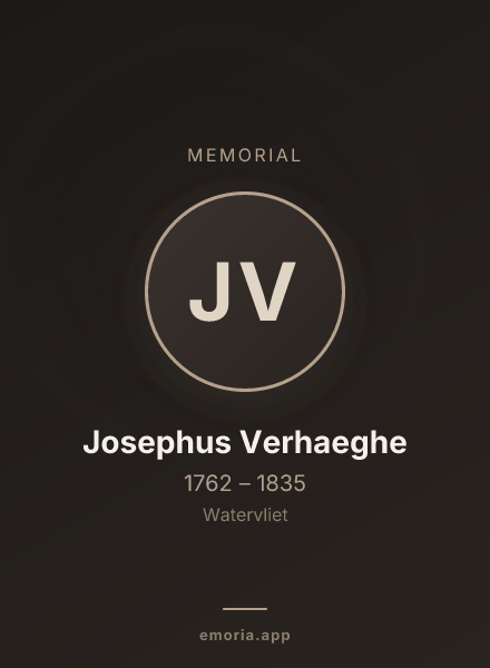 Memorial portrait of Josephus Verhaeghe